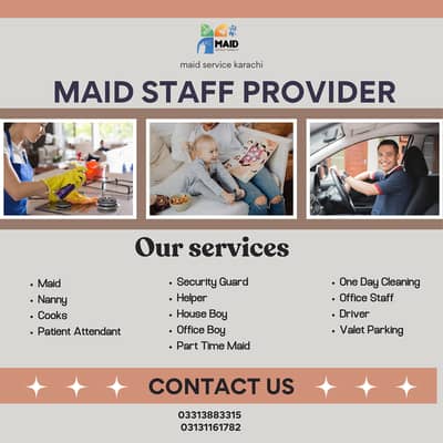 Maid/House Maids/Cook/Driver/Babysitter/Couple/Patient Care/Helper