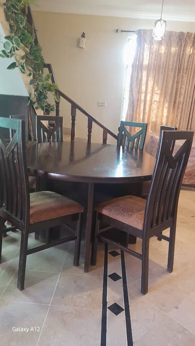 Dinning Table Set (6 chairs) pure wood ( Please contact on whattsapp )