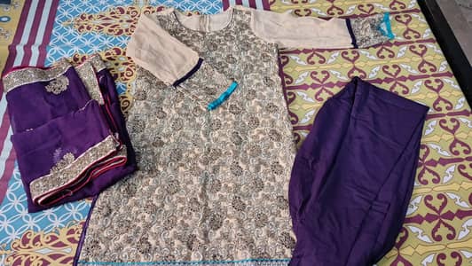 Elegant Embroidered Party Wear Dress – Worn Once