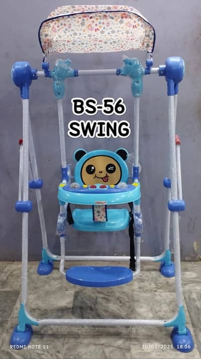 Foldable Baby Swing With Shade - Rattle, Lights and Music