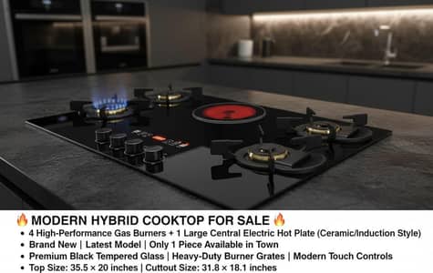 4 burners and 1 electric stove