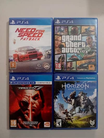 PS4 cd Tekken 7 , GTA 5 / v , Need for speed payback
