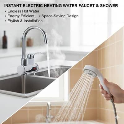 Instant Electric Water Heater Faucet & ShowerHot Water in Seconds