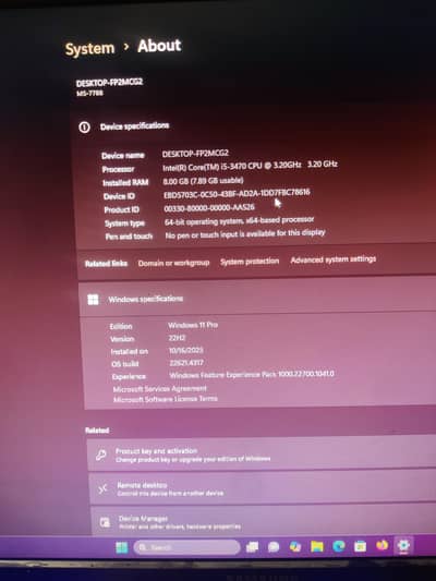 Core i5 3470 CPU 3.2GHz