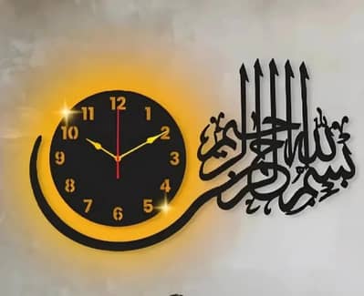 Wall clock with best glowing light .