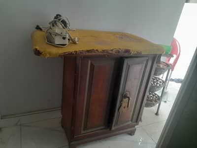 iron stand with cabinet