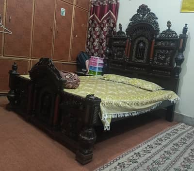 bed Set For Sale//King Szie Bed//BedRoom Set 2 Side + Dressing Table