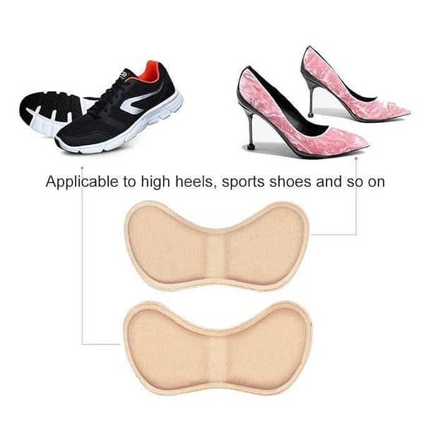 (pack of 2) Self-Adhesive Heel Grips Liner Cushion Inserts – Heel Pads, Shoe Bite Protector, Size Reducer Inserts, Shoe Fillers & Back Pads for Loose Shoes