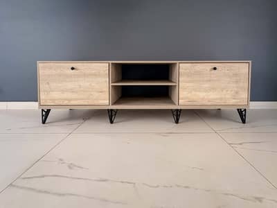 TV Console in Light Brown Color