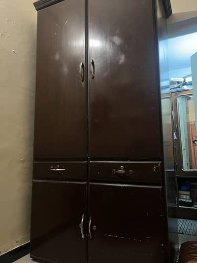 Solid wood wardrobe 9ft