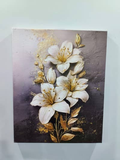 Framed Floral Art printed on canvas