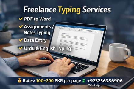 Freelance Typing Services | Urdu & English | PDF, Assignments, Notes