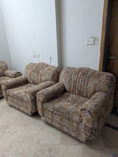 5 Seater Fabric Sofa Set For Sale