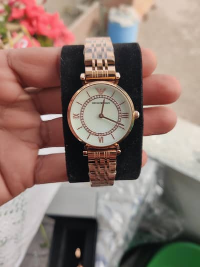 Emporio Armani Ladies Watch – rose Gold