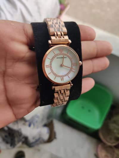 Emporio Armani Ladies Watch – rose Gold