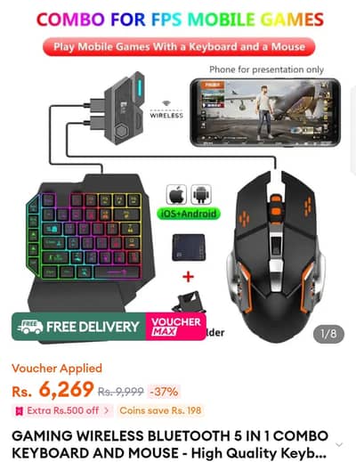 4 in 1 gaming keyboard combo pack