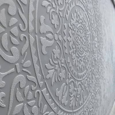 Stencil Texture Wall Finishing | Decorative & Stylish Interiors