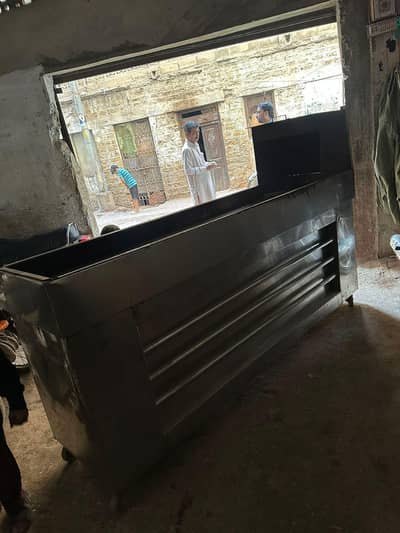 bbq grilled and other serving tables