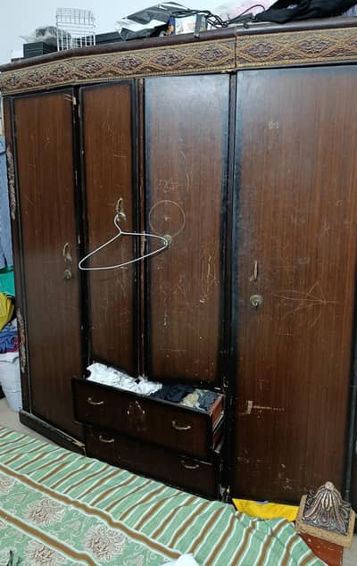 3-door full size wardrobe Almaari and dressing with a large mirror