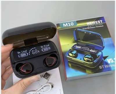 Black wireless earbuds