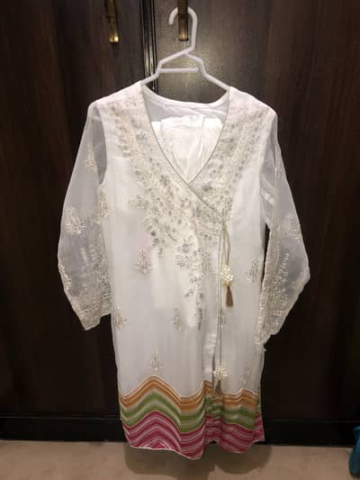 The white elegant dress