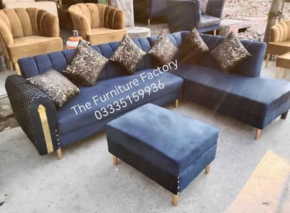 L shape corner sofa set