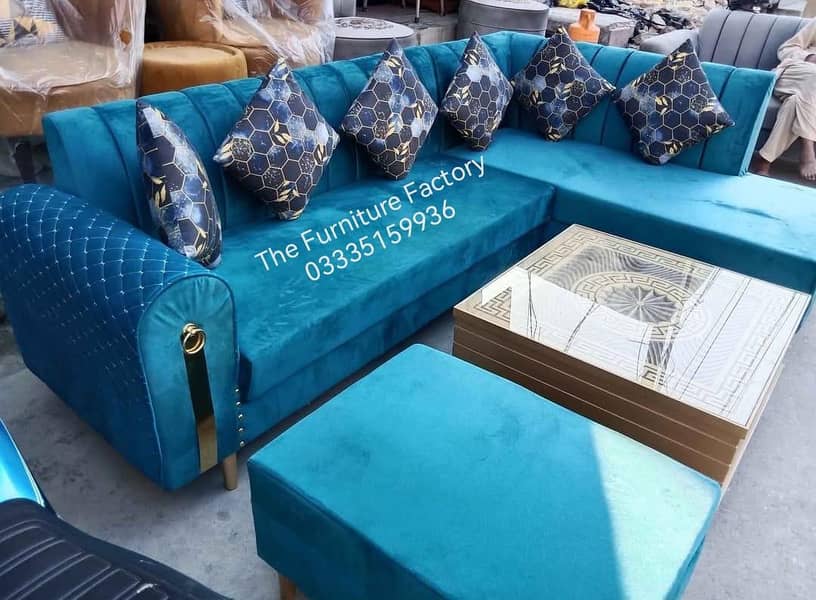 L shape corner sofa set 2