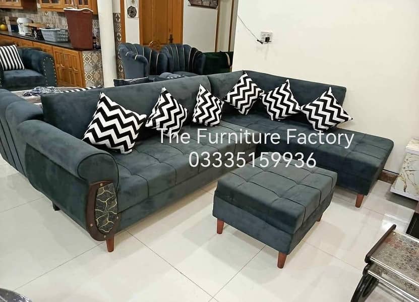 L shape corner sofa set 3