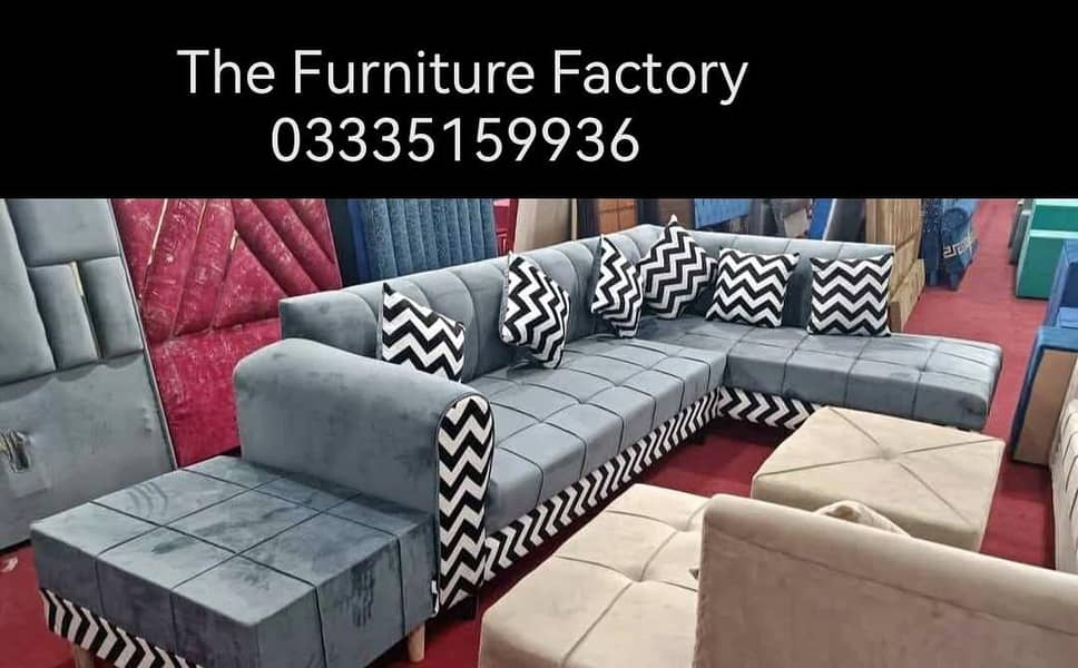 L shape corner sofa set 9