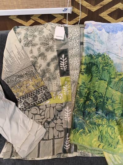 new cotton embroidered 3 pc