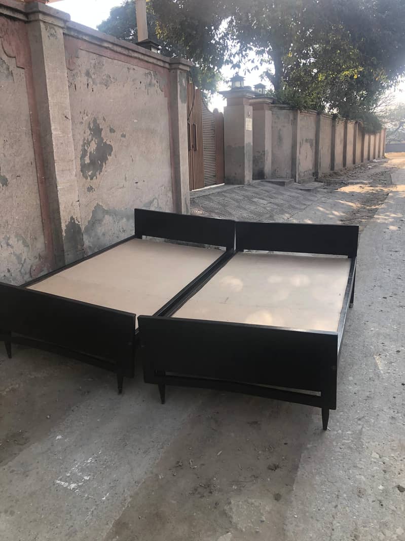 Single Bed solid wood pair 0