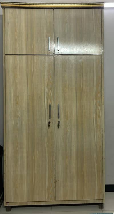 2 wooden door wardrobe/ Almari( with upper storage)