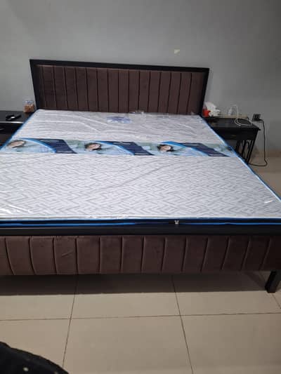 New iron king size and 2 single beds for sell