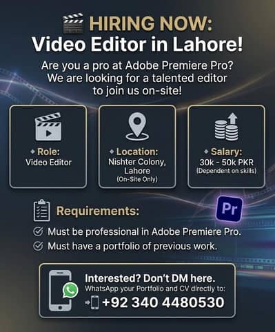Need Video editor.
