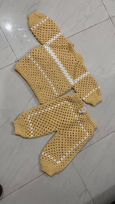 handmade crochet baby set