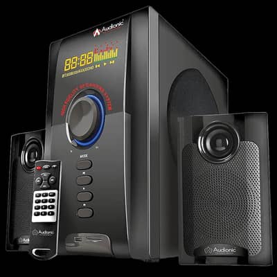 audionic hi fidelity speakers  and TV BT aux USB SD echo speaker sys
