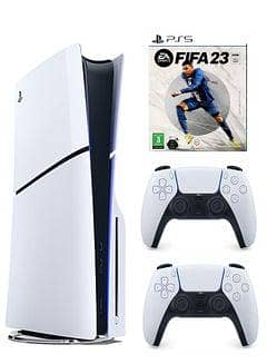 PS5 SLIM GOOD CONDITION  2 CONTROLLERS  WITH FIFA23