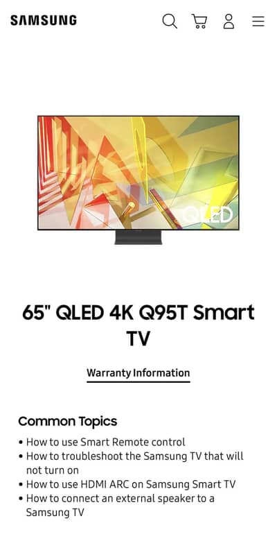 Samsung  65" QLED 4K Q95T Smart