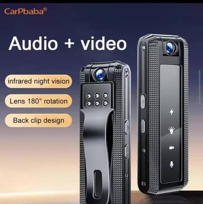 Body Camera - Video + Audio Recording - 180° Rotating lens