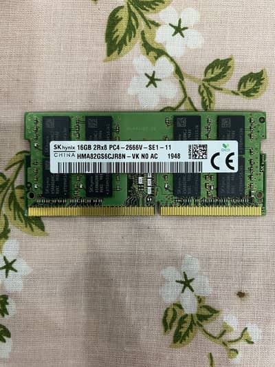 Sky Hynix 16GB DDR4 Ram for Laptop | 2666Mhz | Price Negotiable