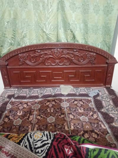 pur wood bed dressing table and side tables