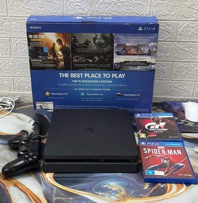Ps4 slim 500gb with box genuine sealed console