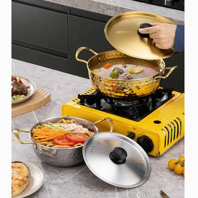 Cooking Pot stainless steel golden pot