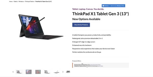 Lenovo x1 tablet gen 3