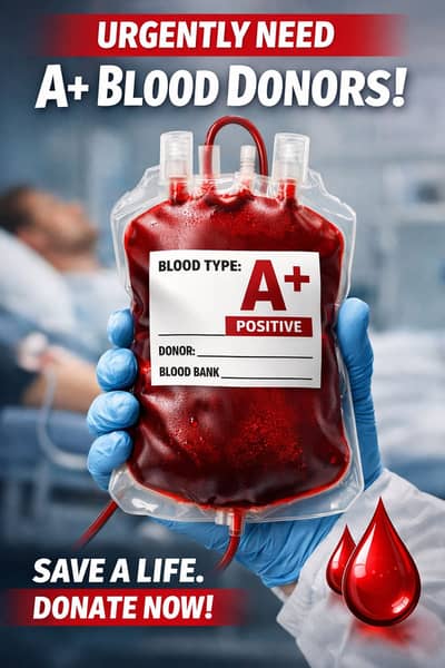 Need A positive blood