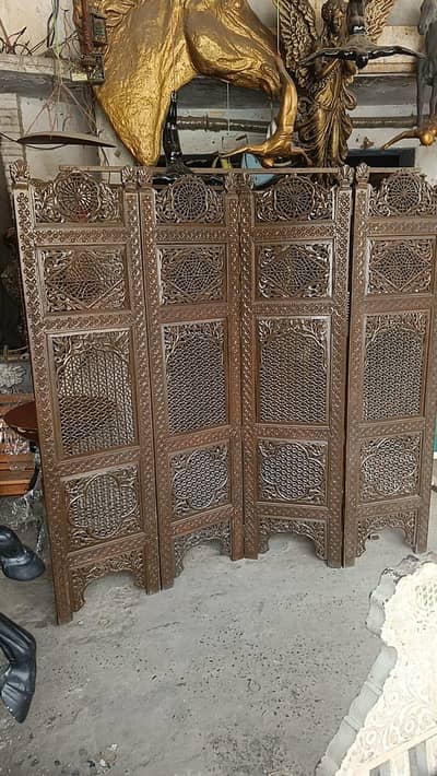 Solid partition screen divider antique sheesham rosewood separater