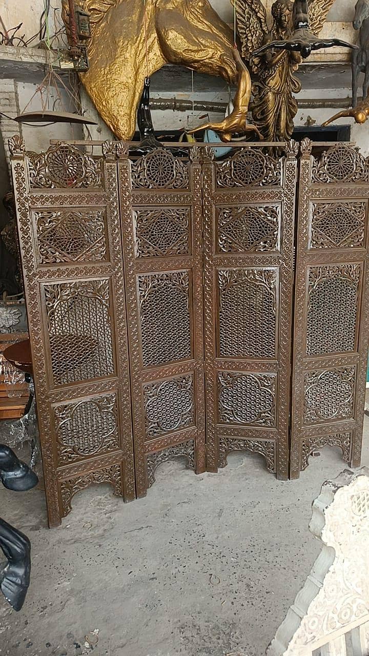 Solid partition screen divider antique sheesham rosewood separater ...