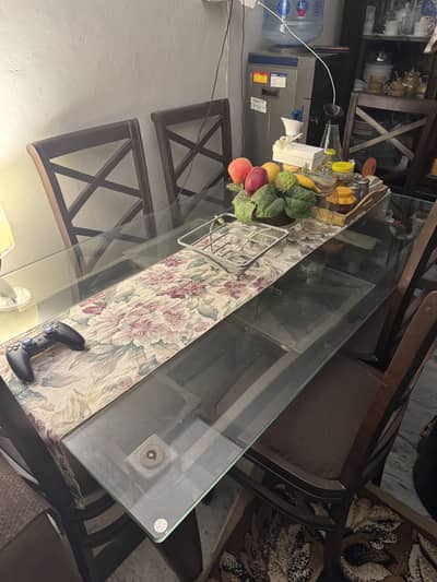 Dining table pure wood 6 seater