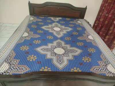 Wooden Bed Queen Size Without Mattress