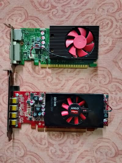 NVIDIA GT 730 2GB, AMD FirePro W4100 2GB